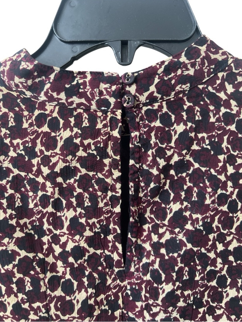 NWT Cleobella Noreen Medici Print Smocked Peplum Blouse XS Boho Sheer Sleeve - Picture 5 of 12